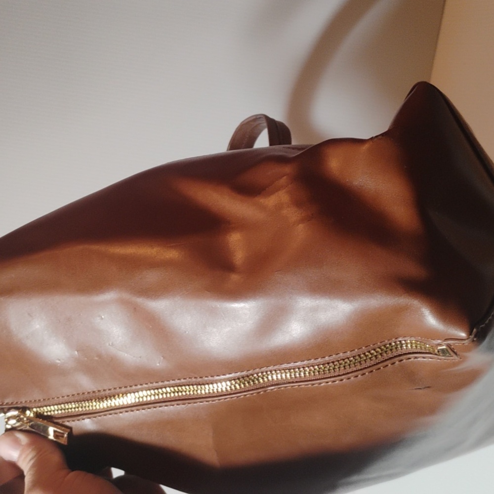 Sorial New York Tribecca Tote 100% Vegan Leather Cognac Brown - Picture 6 of 11